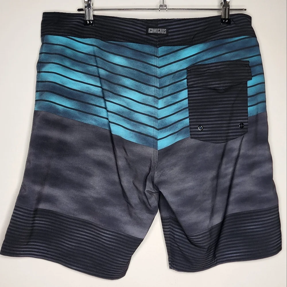 Micros Ares Tie Dye 4 Way Stretch Boardshorts with Comfort‎ Fly for Men 34